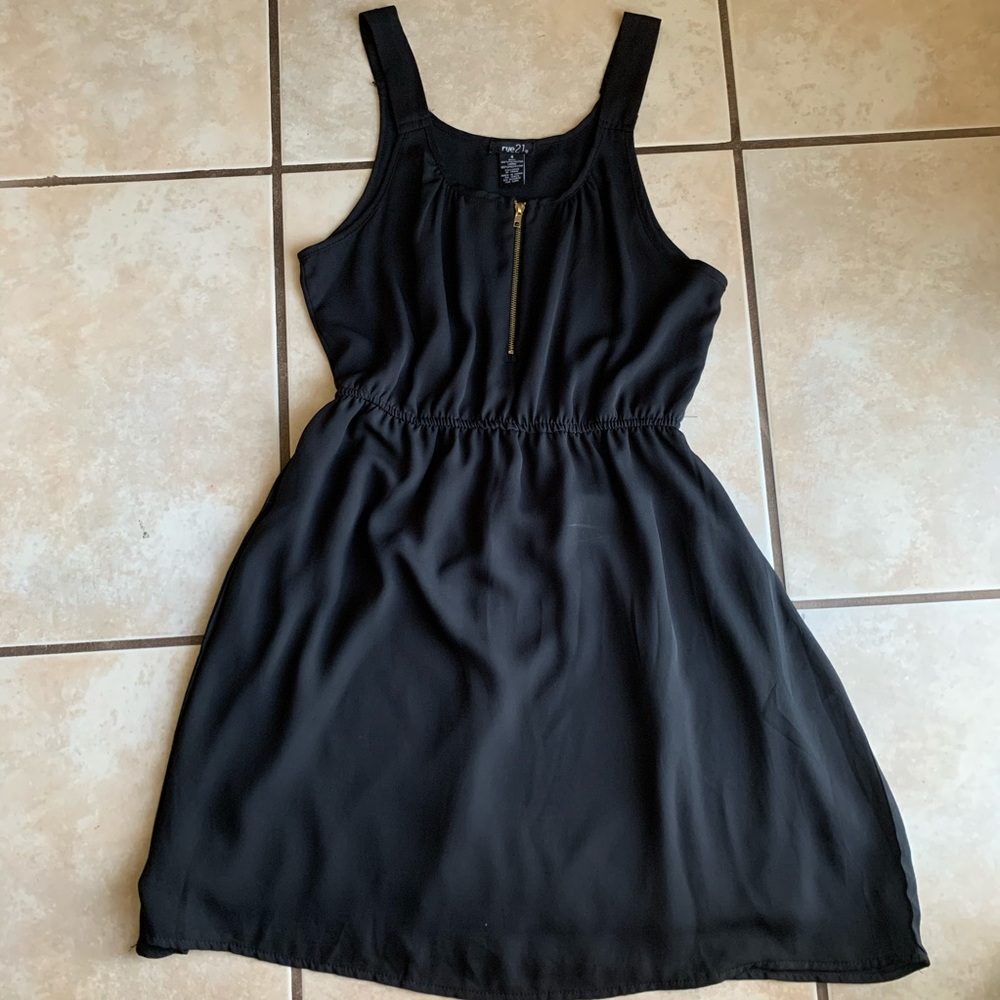 Black Dress with Gold Zipper
